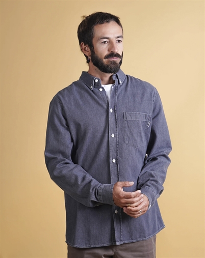 Elsk - Chambray Mens BD Skjorte - Washed Grey